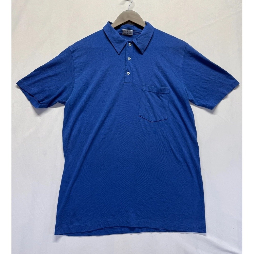 Vintage Stedman Polo Shirt Mens Large Blue‎ Shooter's Supply Co Seguin TX Golf